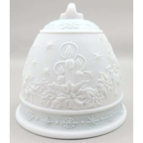 Lladro 1992 Porcelain Christmas Bell Ornament Poinsettia & Candle w/ Box - Picture 4 of 10